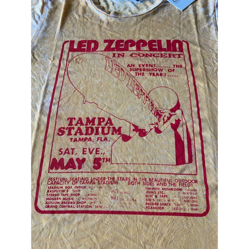 NWT DayDreamer Led Zeppelin Tampa Stadium Tee - Picture 4 of 9